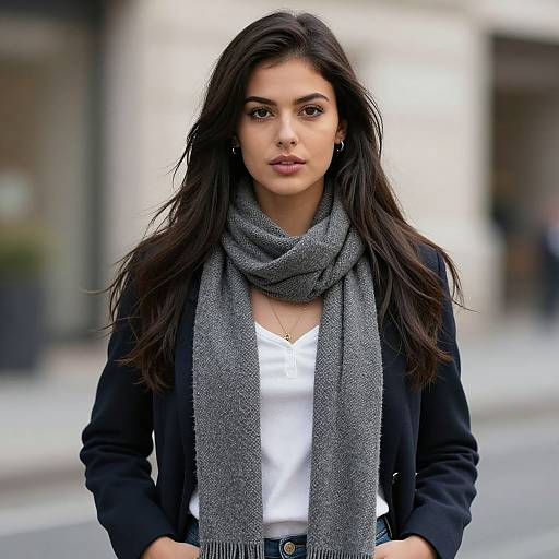 Realistic Portrait of Stylish Woman