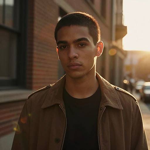 Young Man in Golden Hour Light