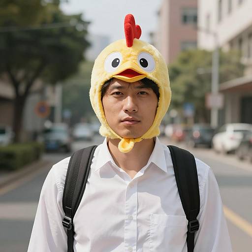 Urban Chicken Costume Photography Session