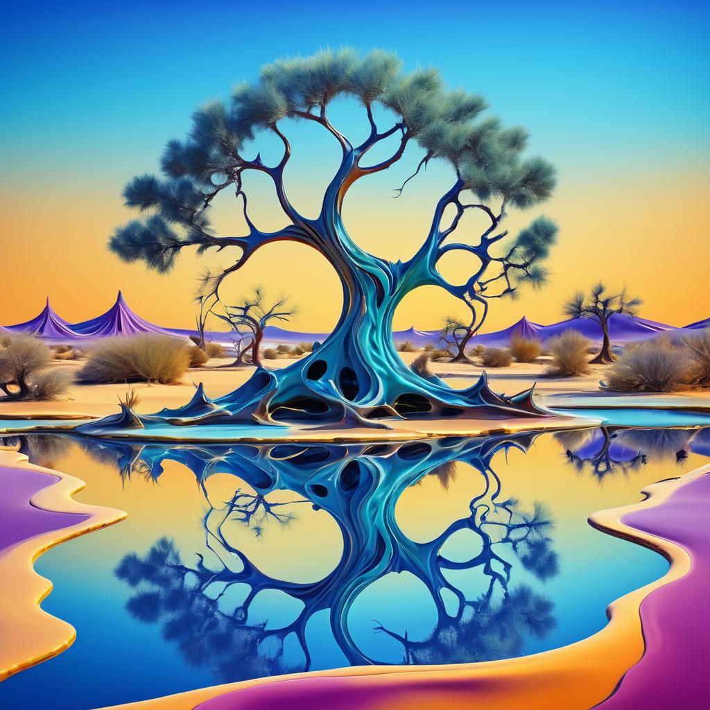 Surreal Whimsical Tree in Dreamscape