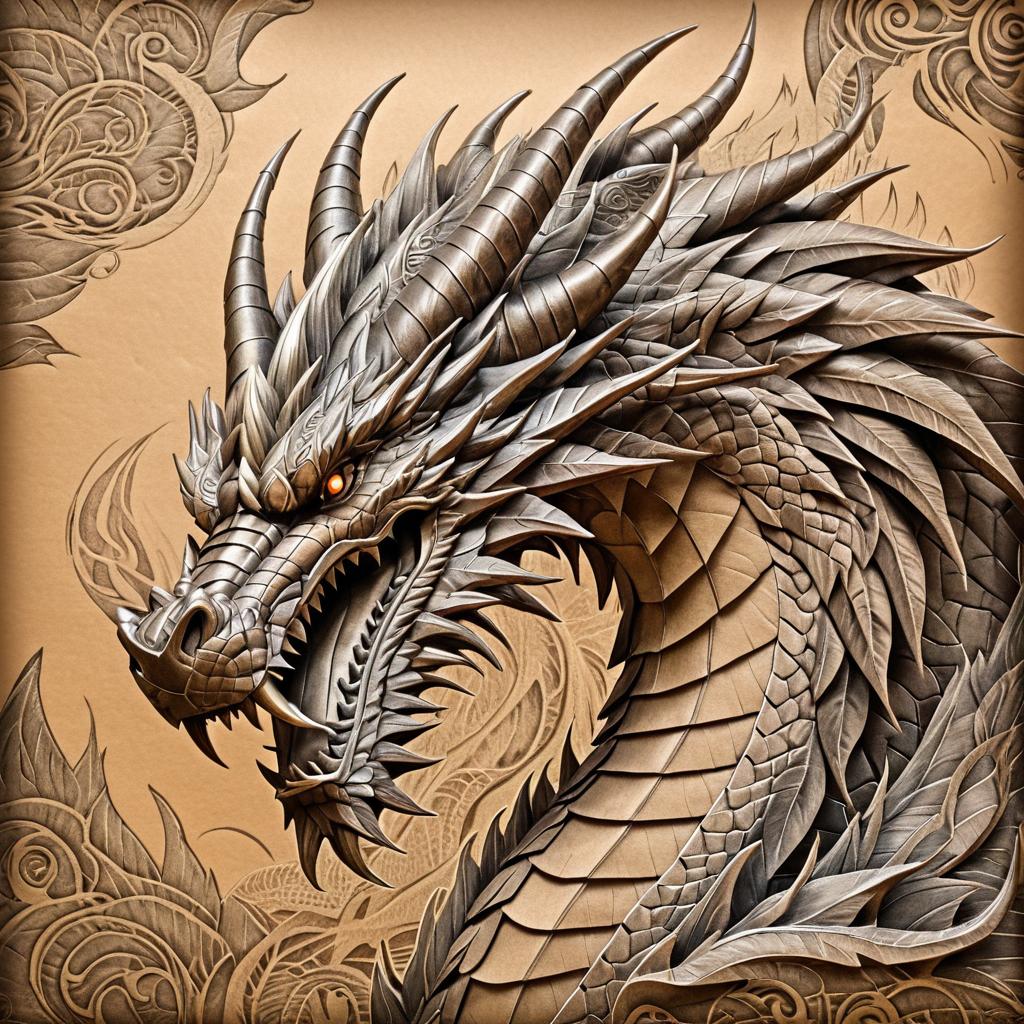 Epic Dragon Sketch in Fantasy Style