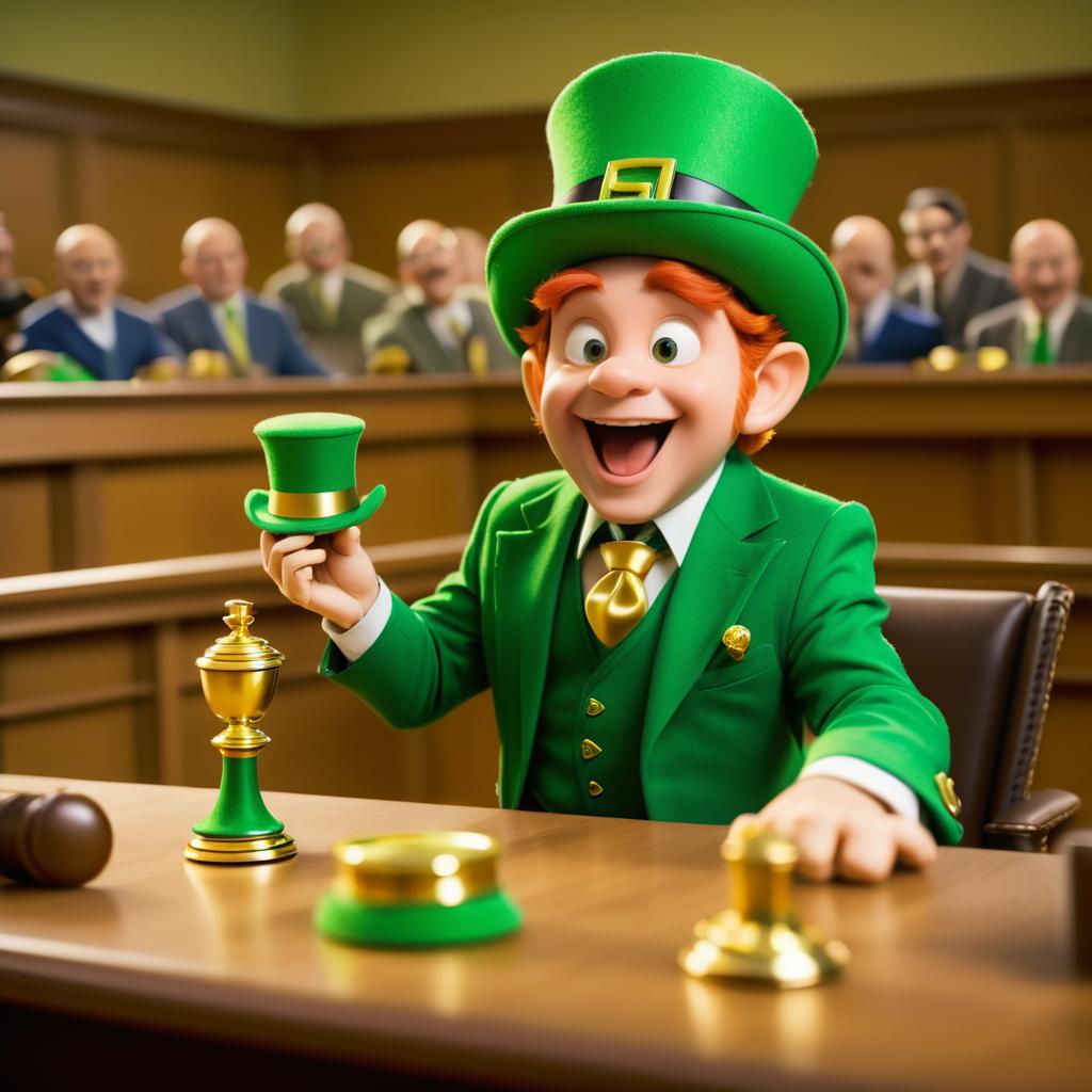 Animated Courtroom Battle with a Leprechaun