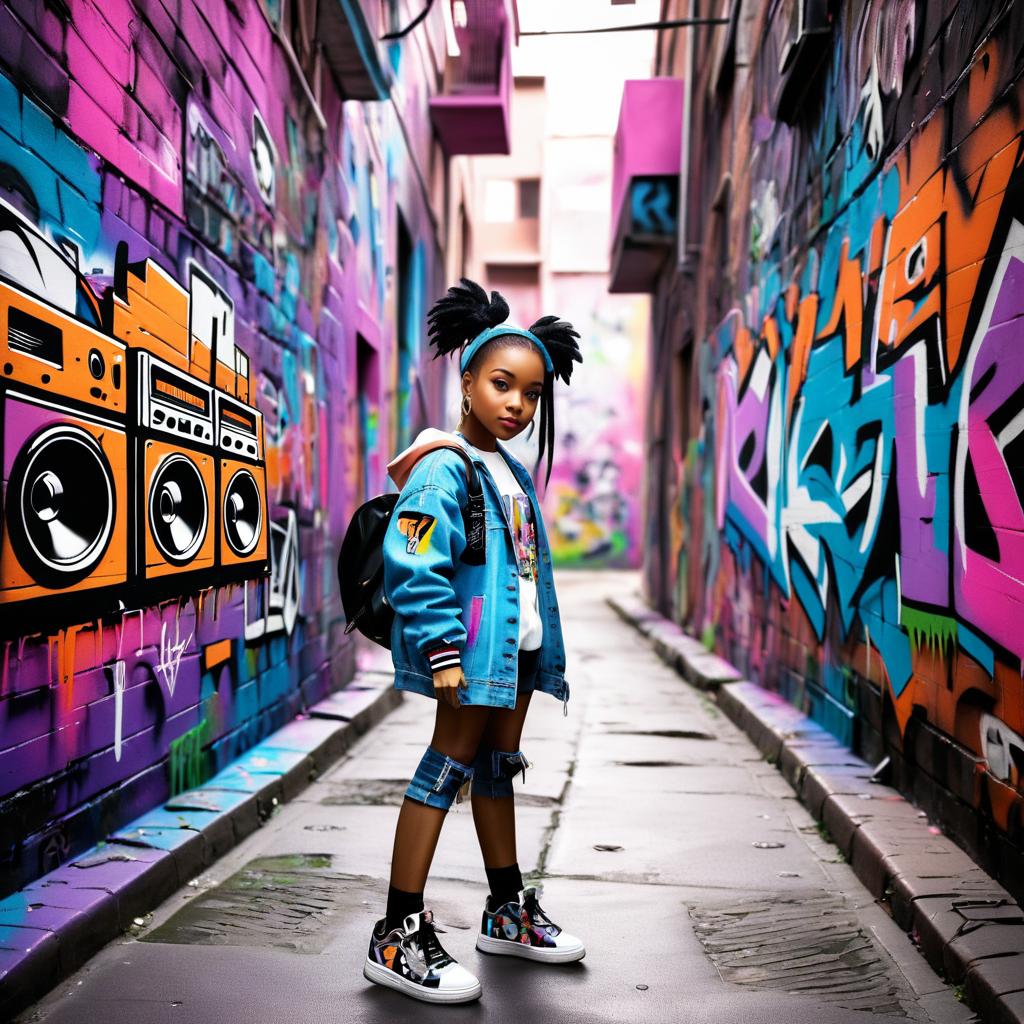 Urban Nostalgia: Girl with Boombox