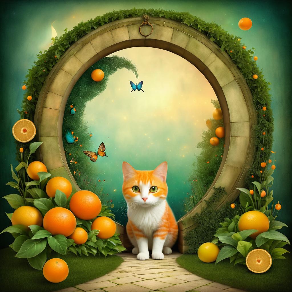 Curious Cat and Magical Garden Portal