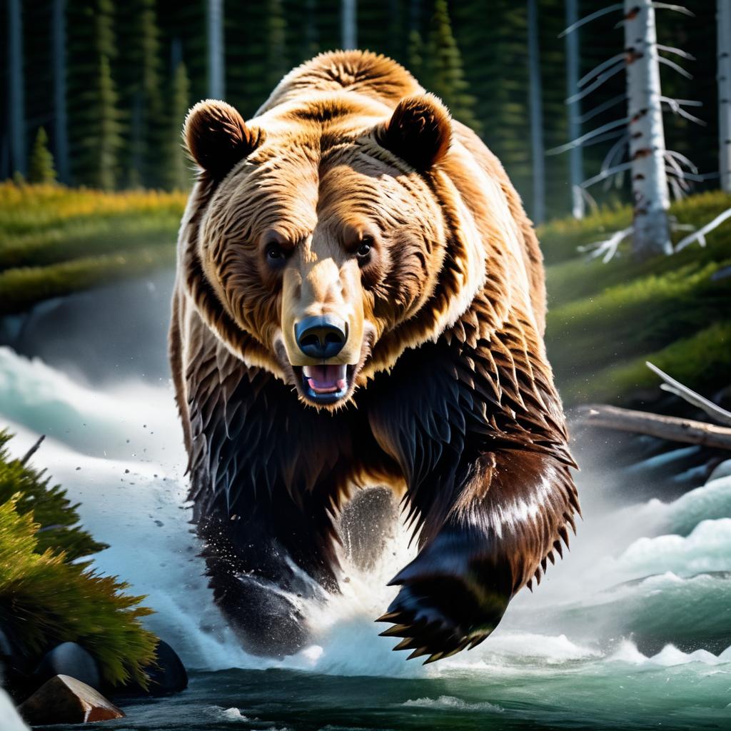 Majestic Grizzly Bear in Ultra-Realistic Detail