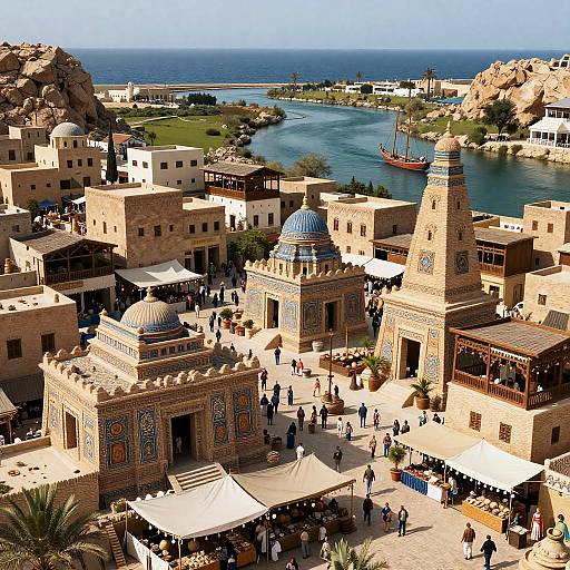 Phoenician Era Coastal Cityscape