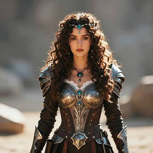 Fantasy Woman in Detailed Armor