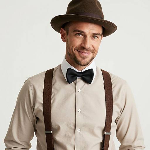Vintage Dapper Man with Smirk