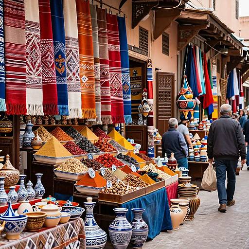 Vibrant Marrakech Souk Market Scene