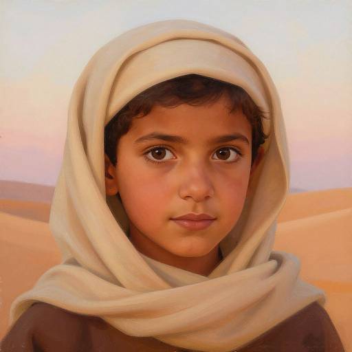 Artistic Portrait of Syrian Child