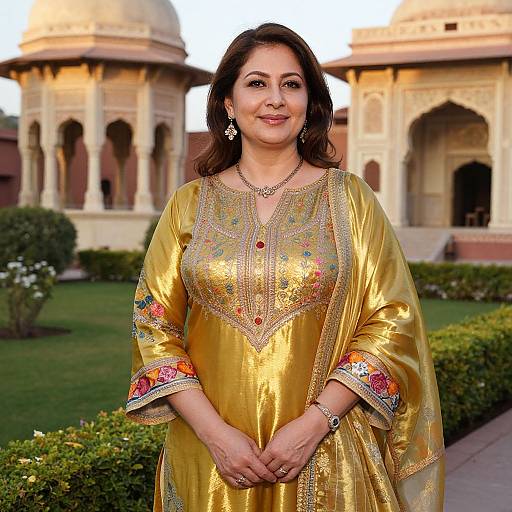 Elegant Woman in Jaipur Garden