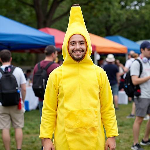 Playful Banana Costume at Festival