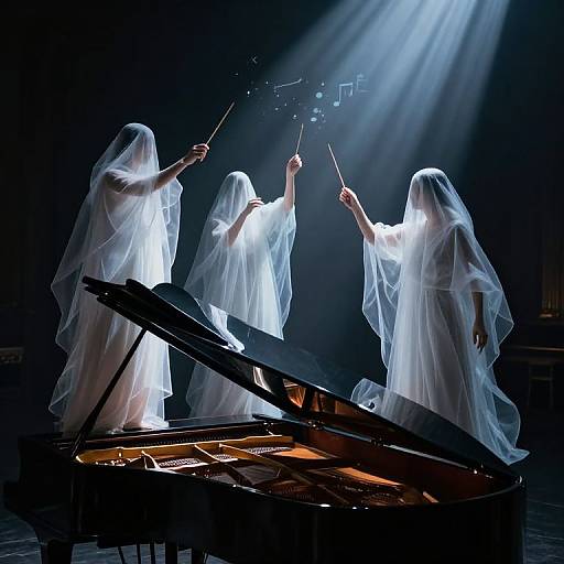 Ethereal Ghosts Conducting Piano