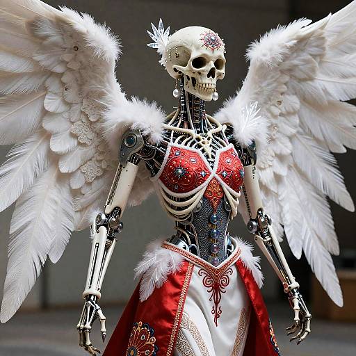 Ultra-Detailed Biomechanical Death Angel Portrait
