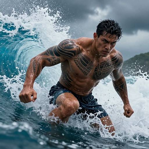 Jimbe's Fierce Battle in Stormy Seas