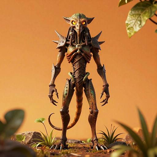 Primeval Wilds Golem with Amber Eyes