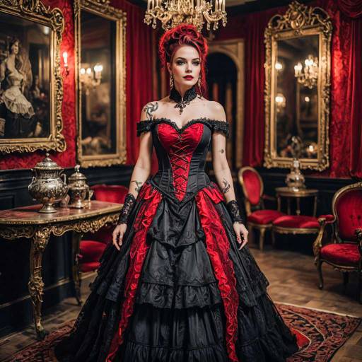 Elegant S-Shaped Woman in Gothic Style