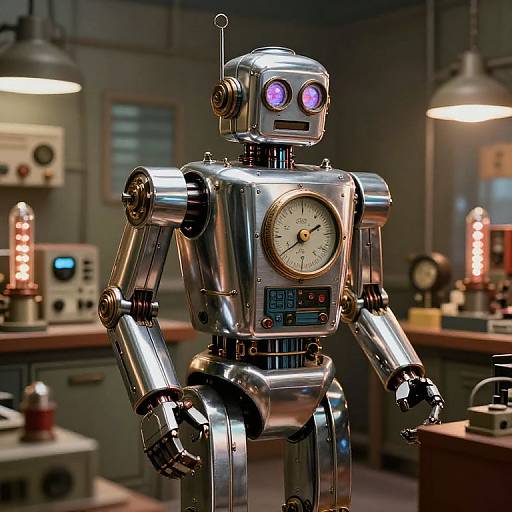 Retro 1950s Sci-Fi Robot Design