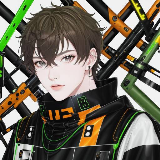 Illustration of Alban knox, nijisanji in the style of Asakawa (outeq)