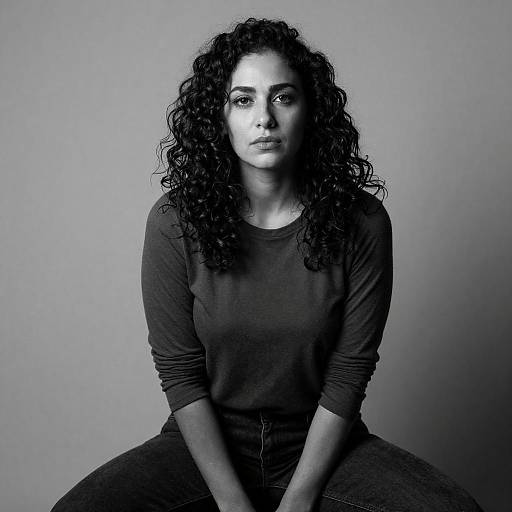 Moody B&W Portrait of a Woman