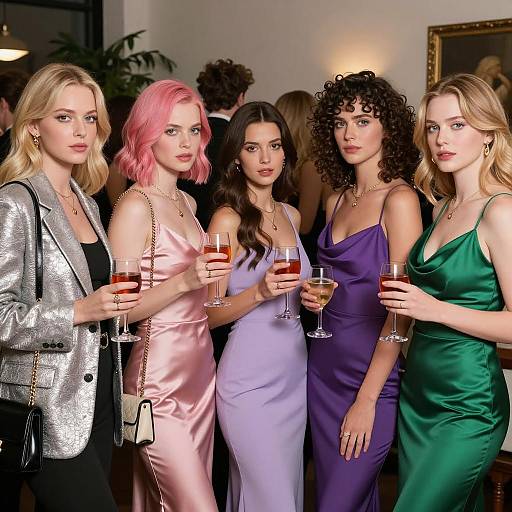 Vibrant Group of Women in Stylish Attire