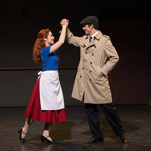 Couple Dancing in Vintage Attire