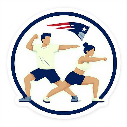 Glow-In-The-Dark Patriotic Fitness Logo