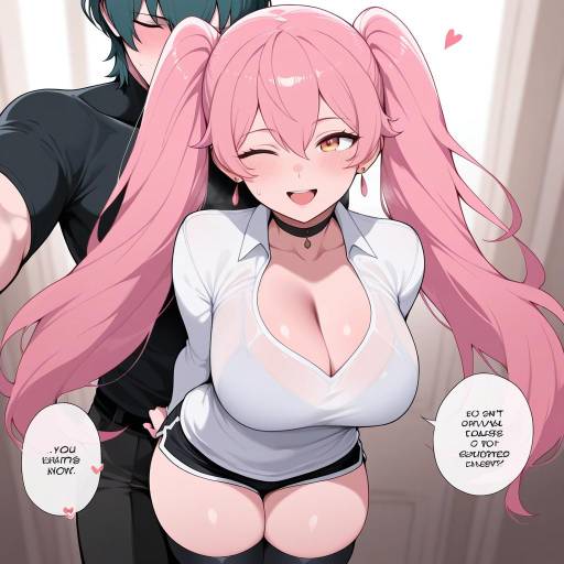 Byleth and Girl with Pink Hair