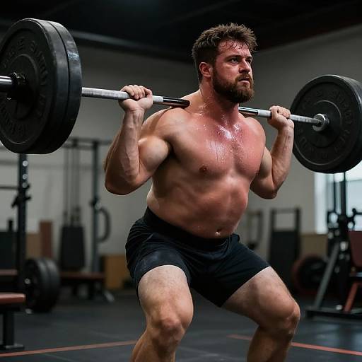 400lb Weightlifter in Intense Gym