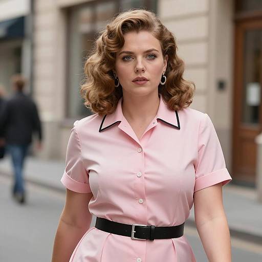 Vintage 1940s Woman in Poodle Skirt