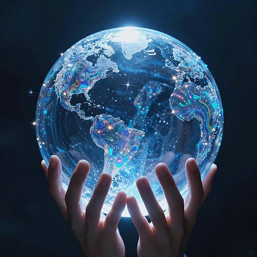 Mystical Glowing Orb in Hands