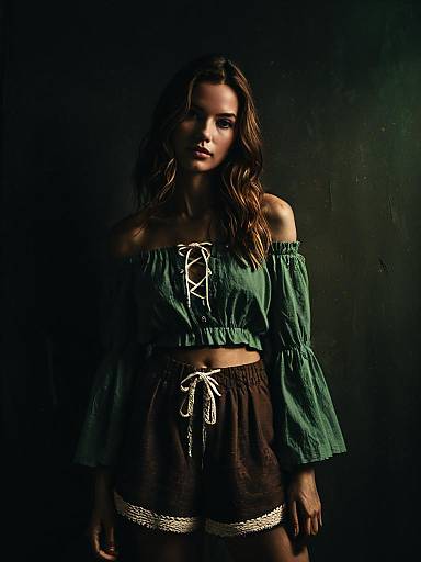 Woman in Bohemian Chic Outfit