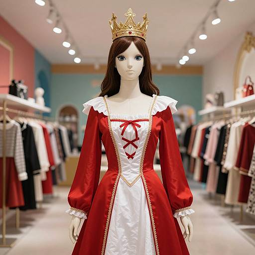 Elegant Red Costume Mannequin Display