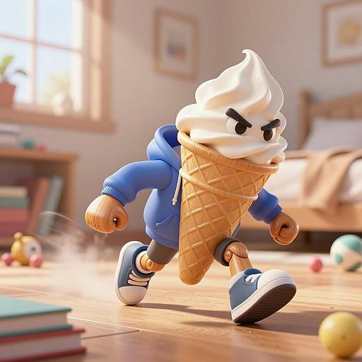 Ice Cream Explorer in Cozy Bedroom
