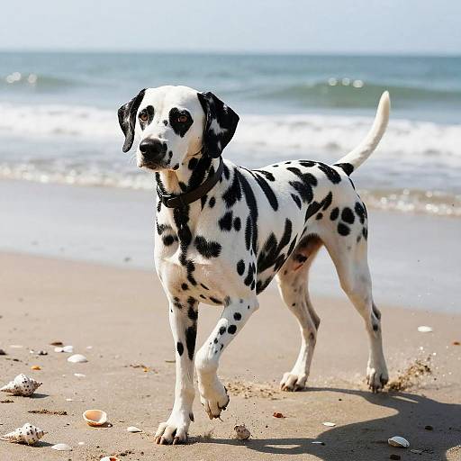 Photorealistic Dalmatian on Sunny Beach