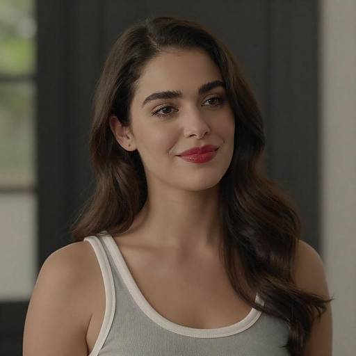 Portrait of Woman with Wavy Hair