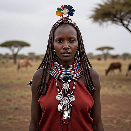 Photorealistic Portrait of Himba Woman