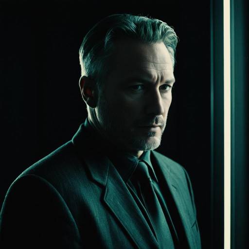 Dramatic Portrait of Cold-Hearted Hitman