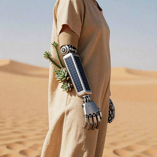 Desert Wanderer with Solar-Tech Arm