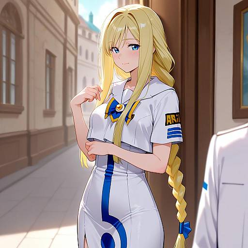 Illustration of Alicia florence, aria (manga) in the style of Platunoy 787