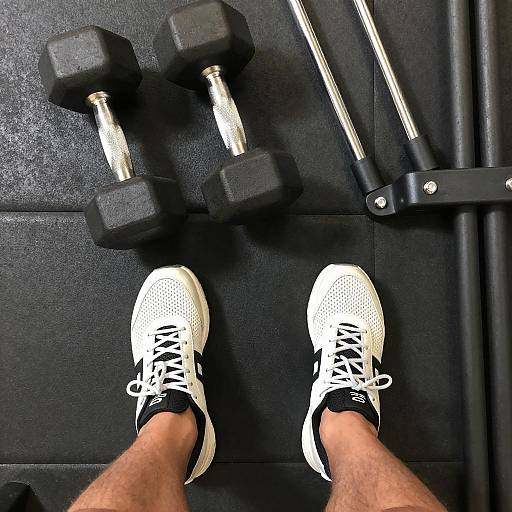 Athletic Legs in a Modern Gym Scene