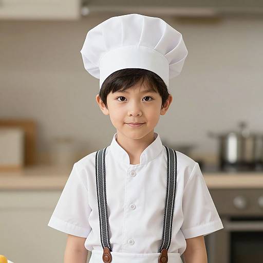Realistic Kid Chef in Costume