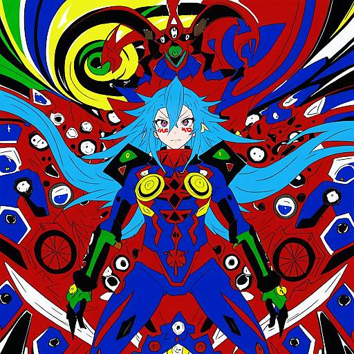 Illustration of Antispiral nia, tengen toppa gurren lagann in the style of Tachitsu teto