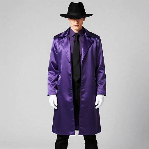 Undertaker in Purple Satin Costume