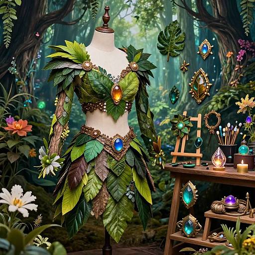 Mystical Nature-Inspired Fantasy Armor