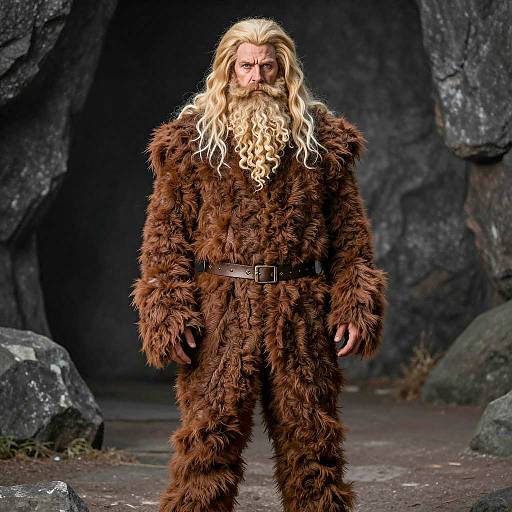 Serious Shaggy Man in Furry Costume