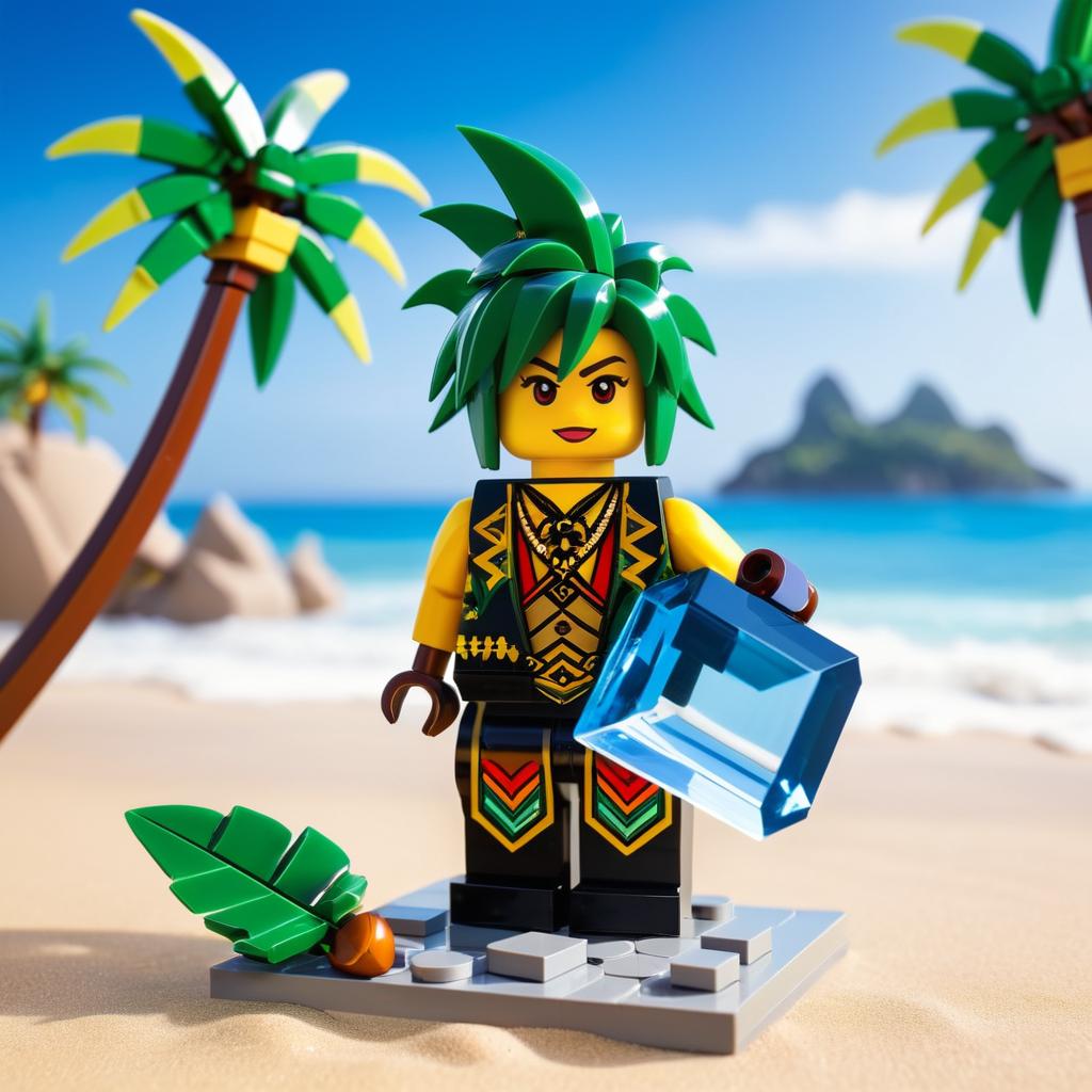 Lego Tsithaen on Vibrant Tropical Beach