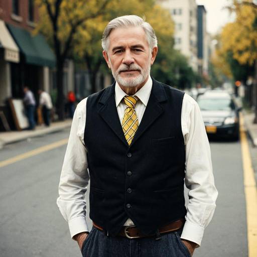 Dapper Old Man in Stylish Attire