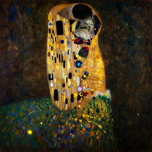 Golden Hour Lakeside with Fireflies