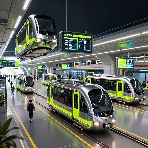 Futuristic Transit Hub 3D Render